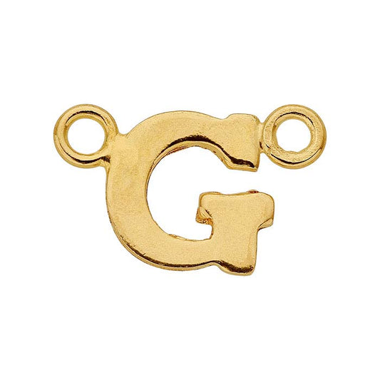 14/20 Gult Guld-Fyllt Alfabet Festong Hänge, G
