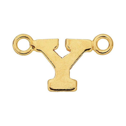 14/20 Gult Guld-Fyllt Alfabet Festong Hänge, Y