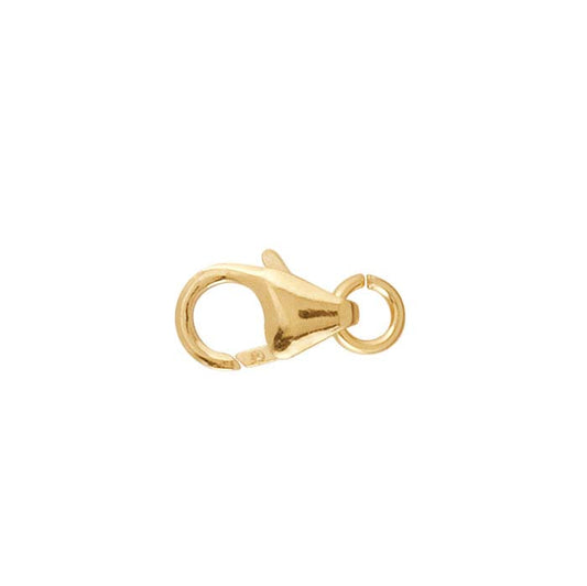 Chiusura a moschettone a goccia 14,8 x 7,5 mm in oro giallo 14K con anello