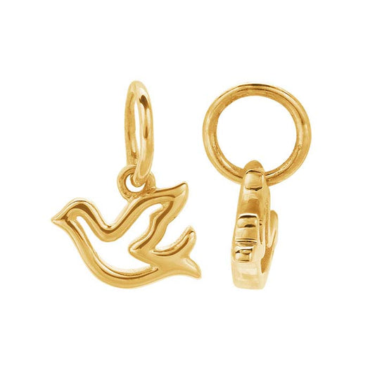 14K Gult Guld Fredsduva Berlock