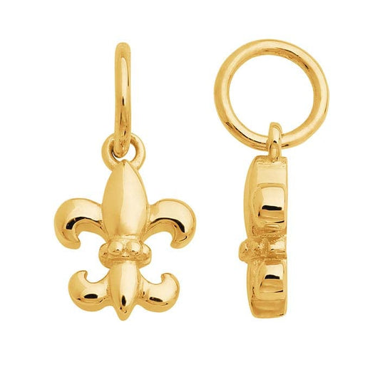 14K Gult Guld Fleur-de-Lis Berlock