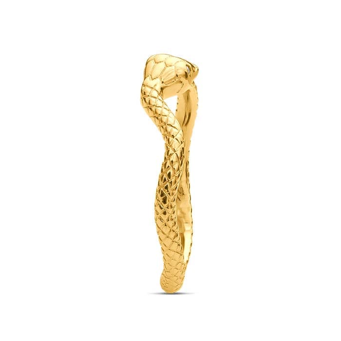 14K Yellow Gold Diamond-Set Ouroboros Ring