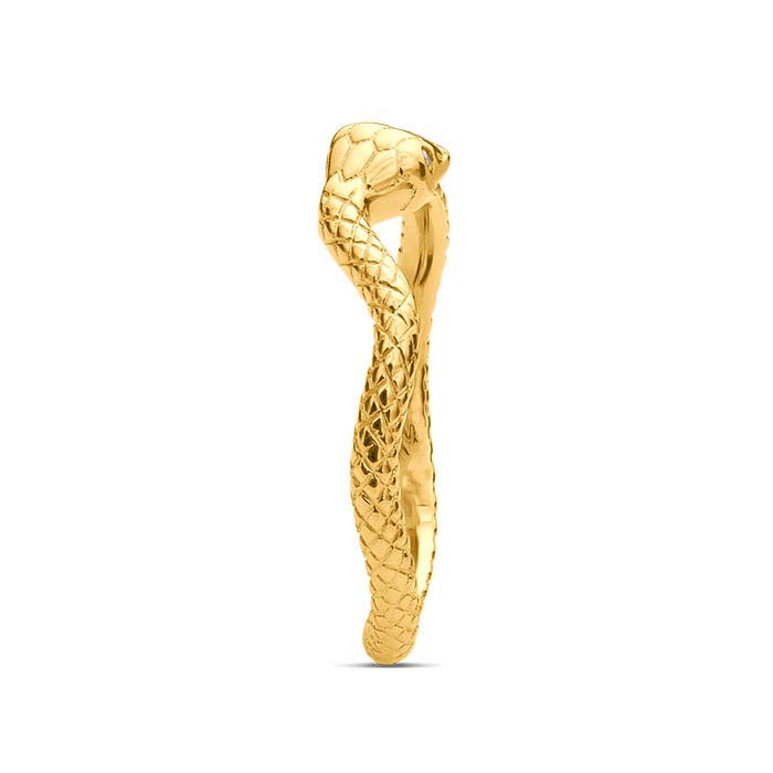 14K Yellow Gold Diamond-Set Ouroboros Ring