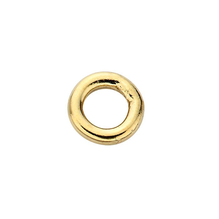 Anello chiuso rotondo 14/20 in oro giallo riempito, 3,72 mm