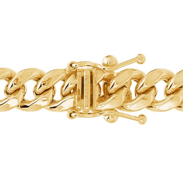 10K Yellow Gold 6.6mm Hollow Miami Cuban Chain