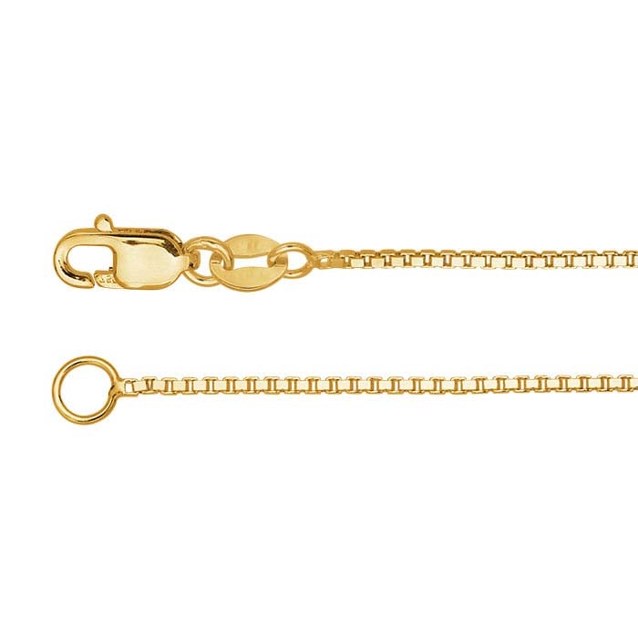 18K Yellow Gold 0.85mm Box Chain