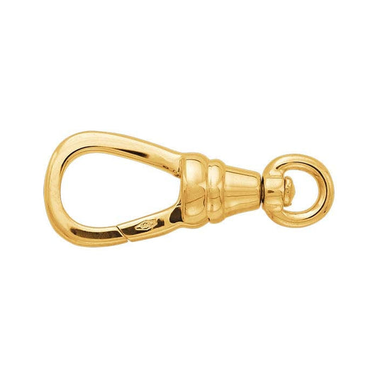 Chiusura a scatto girevole 22 x 8,8 mm in oro giallo 14K
