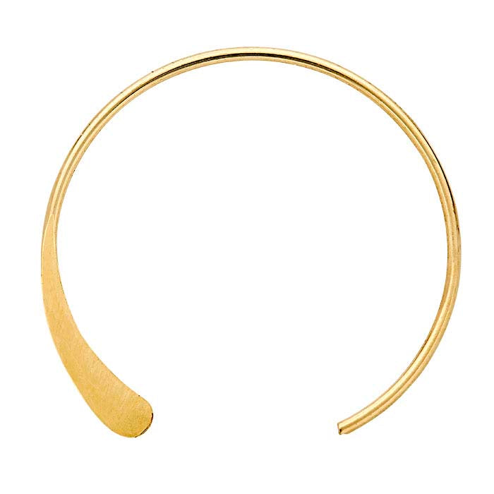 14/20 Yellow Gold-Filled Round Ear Wires with Flat End