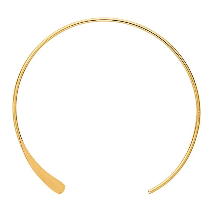 14/20 Yellow Gold-Filled Round Ear Wires with Flat End