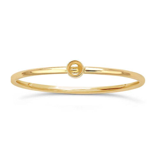 14K Yellow Gold Round Bezel Ring Mounting