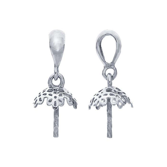 14K White Gold Pearl Component Mounting