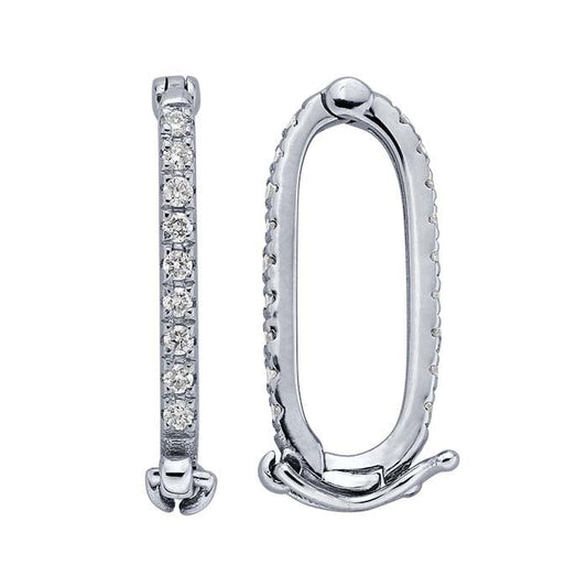 14K White Gold Diamond-Set Necklace Enhancer