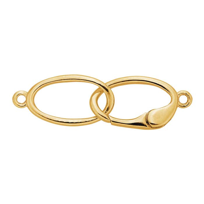14K Yellow Gold 27.9 x 7.1mm Hook & Eye Clasp