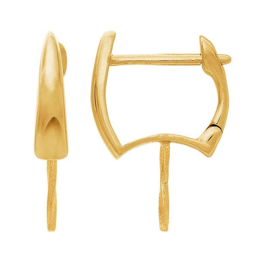 14K Yellow Gold Click-In Hoop with Peg