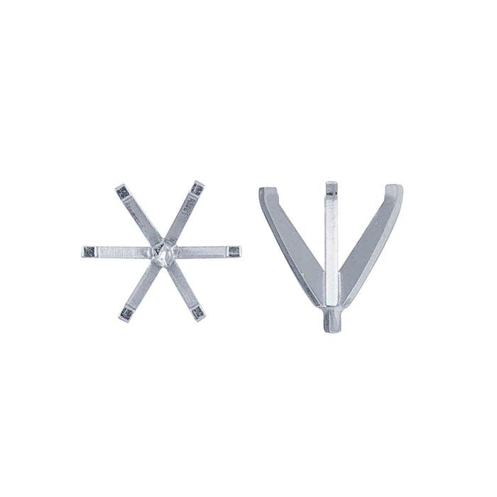 14K White Gold 7.3mm Round Low 6-Prong Setting with Peg