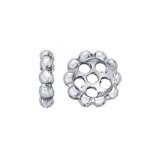 14K Balto Aukso 5 mm Karoliukų Tarpinė Karoliukas
