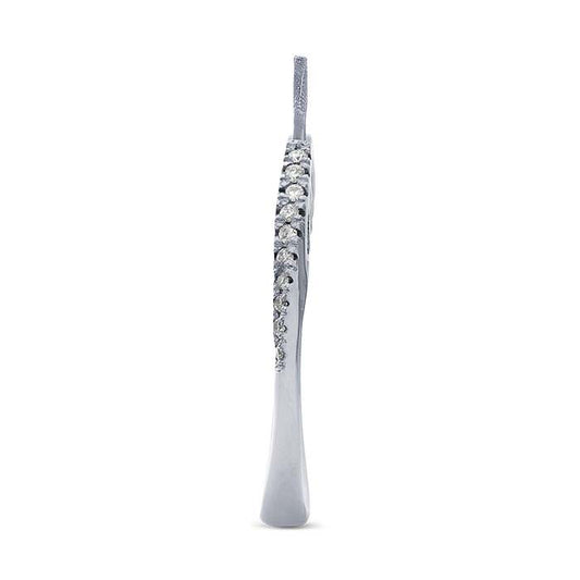 14K White Gold Diamond-Set Pearl Ring Mounting