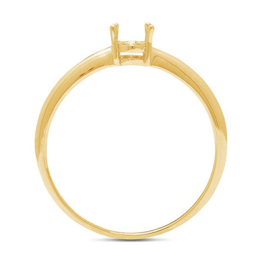 14K Yellow Gold 6 x 4mm Oval Ring Mounting