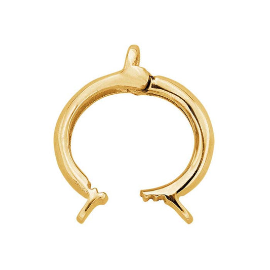 Améliorateur de Collier Rond en Or Jaune 14K avec Anneau Fermé