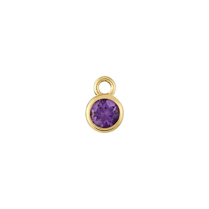 14K Yellow Gold Birthstone-Set Charm