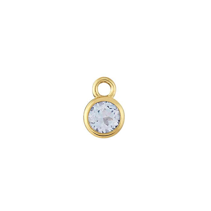 14K Yellow Gold Birthstone-Set Charm
