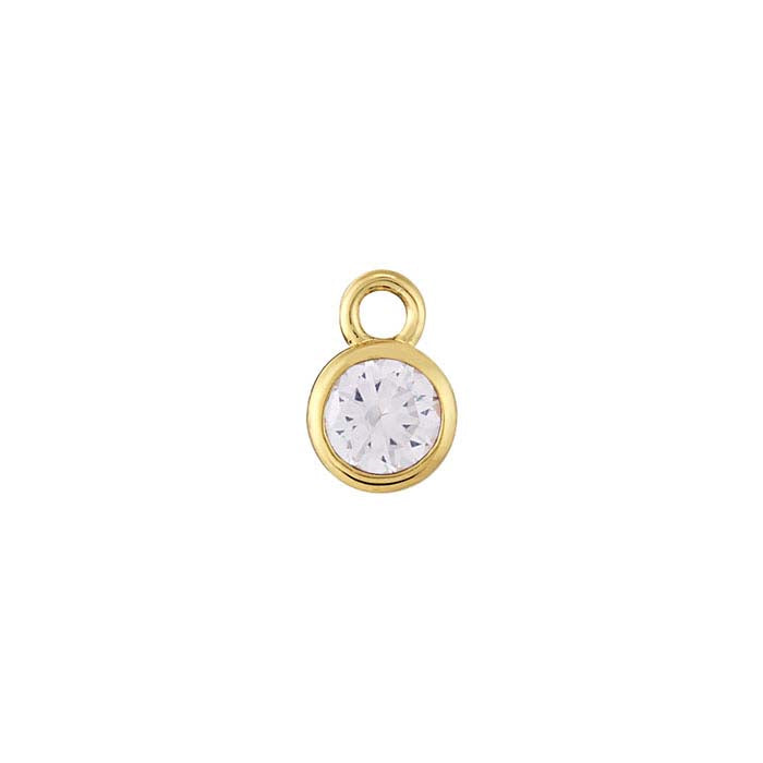 14K Yellow Gold Birthstone-Set Charm