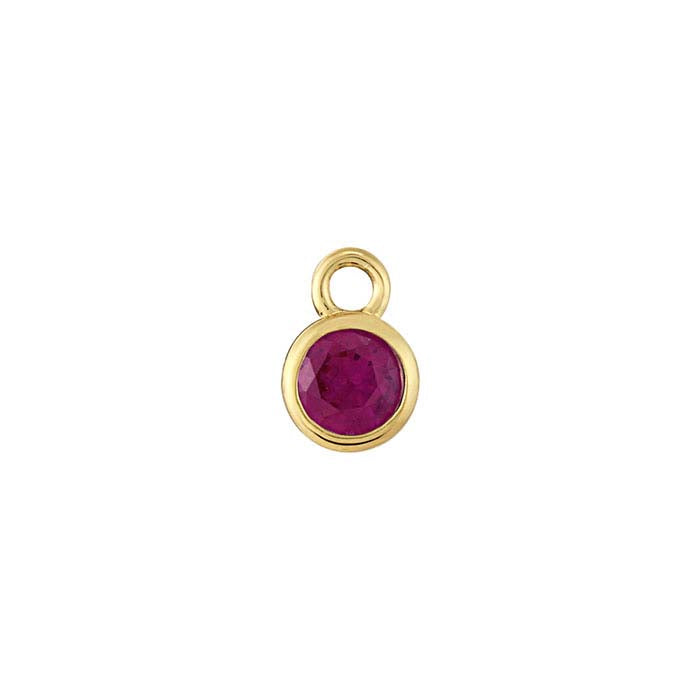 14K Yellow Gold Birthstone-Set Charm