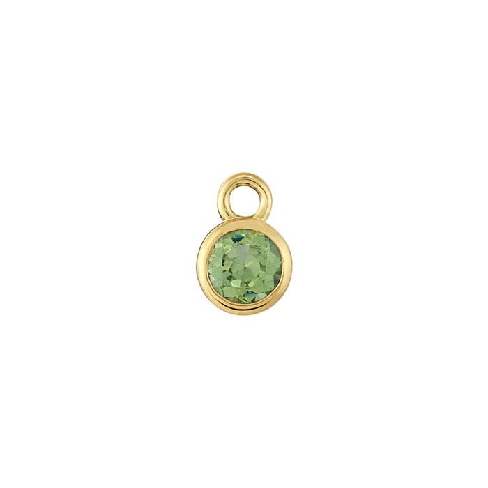 14K Yellow Gold Birthstone-Set Charm