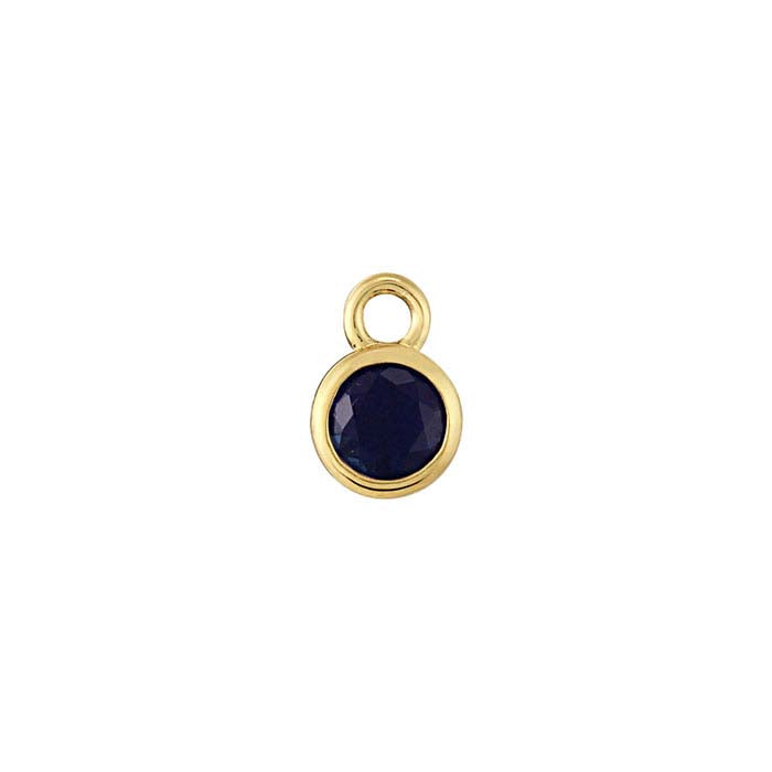 14K Yellow Gold Birthstone-Set Charm