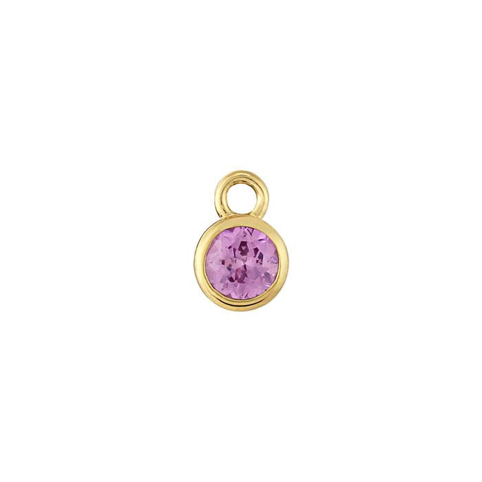 14K Yellow Gold Birthstone-Set Charm