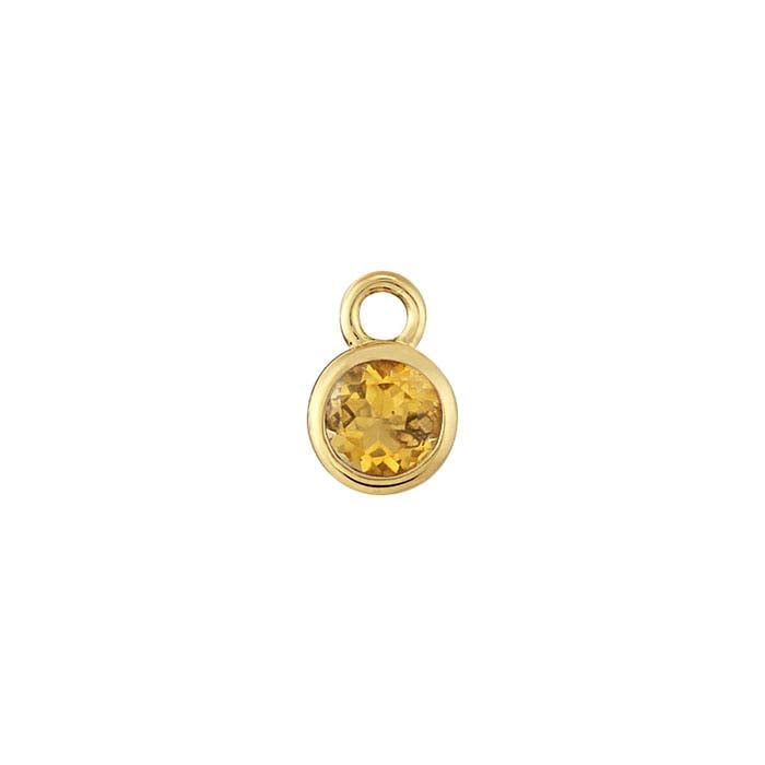 14K Yellow Gold Birthstone-Set Charm