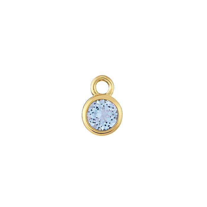 14K Yellow Gold Birthstone-Set Charm