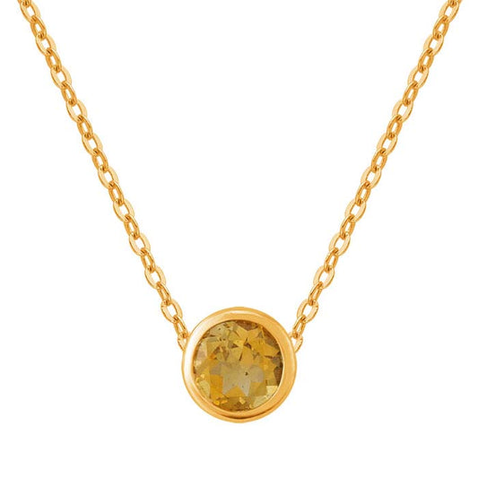 Zawieszka z cytrynem 4 mm w żółtym złocie 14K