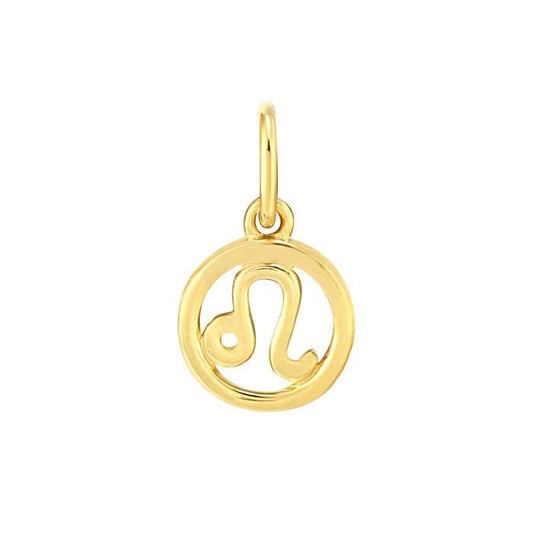 14K Yellow Gold Leo Charm