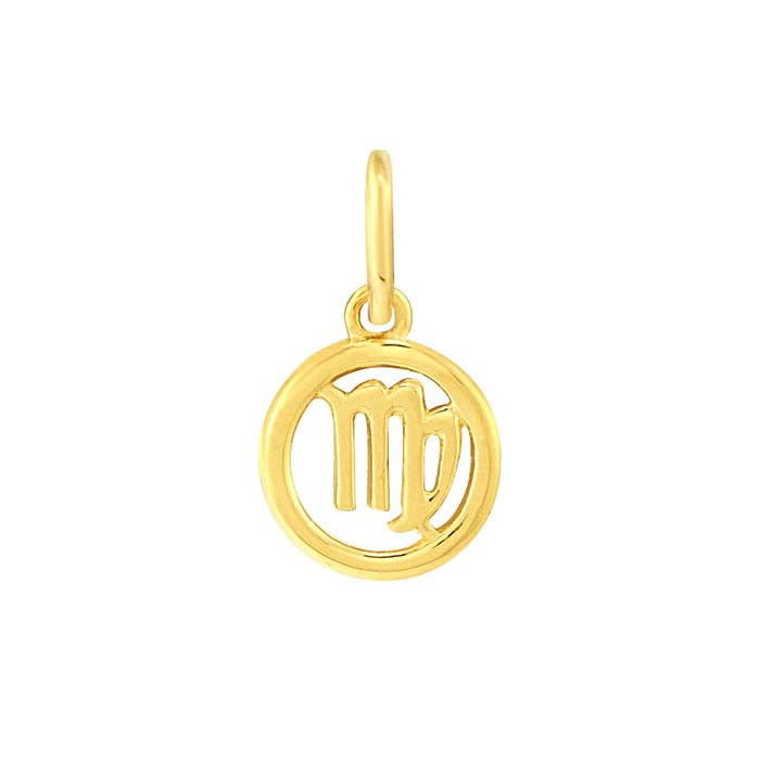 14K Gult Guld Jungfrun Berlock