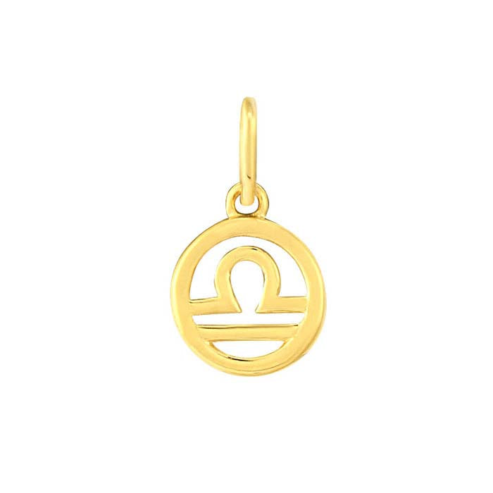 Ciondolo Bilancia in Oro Giallo 14K