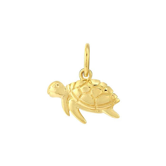 14K Yellow Gold Turtle Charm
