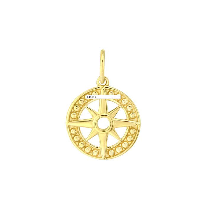 14K Gult Guld Öppen North Star Berlock
