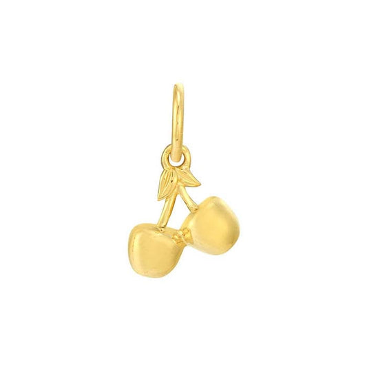 14K Yellow Gold Cherries Charm