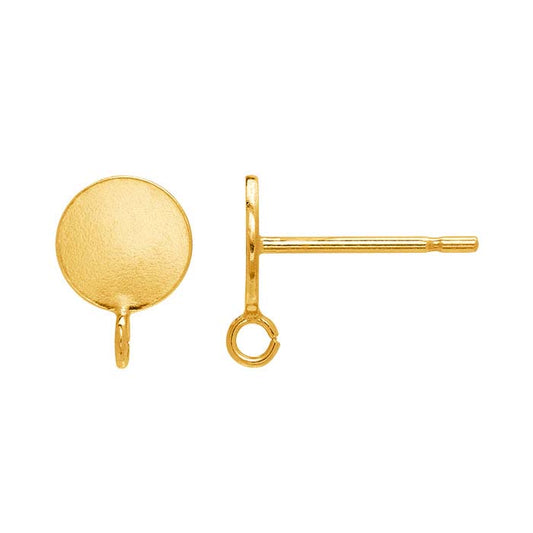 14/20 Yellow Gold-Filled 6mm Circle Post Earring with Open Ring