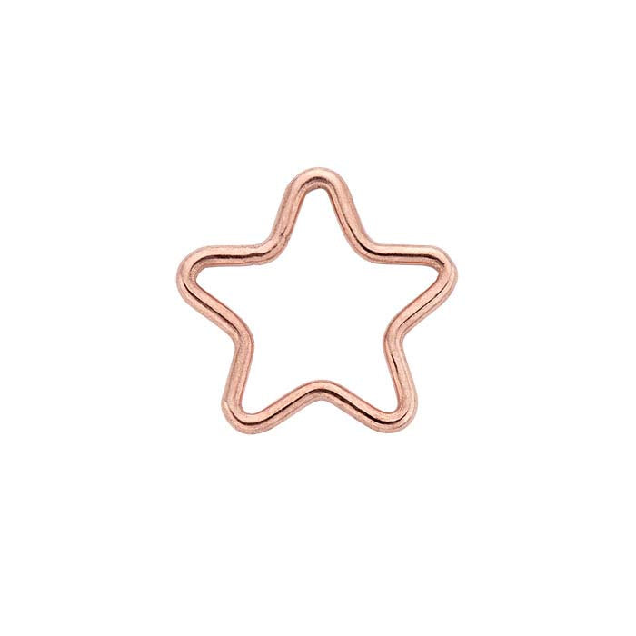Componente Stella Aperta Placcato Oro Rosa 14/20