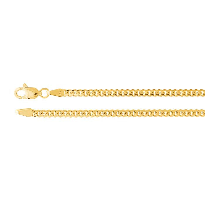 14K Yellow Gold 2.6mm Cuban Chain