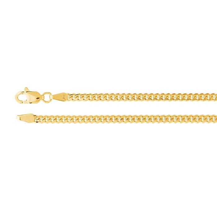 14K Yellow Gold 2.6mm Cuban Chain