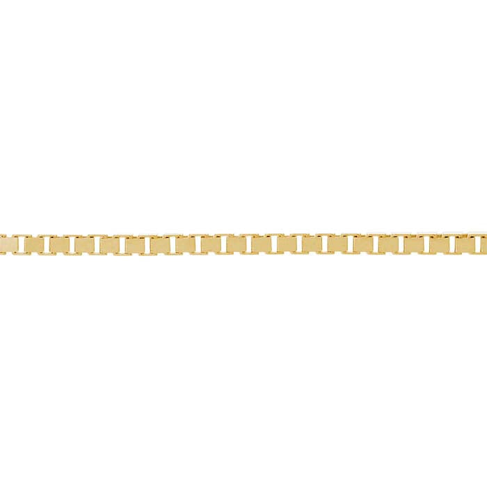 14K Gult Guld 1,4 mm Venetiansk Boxkedja