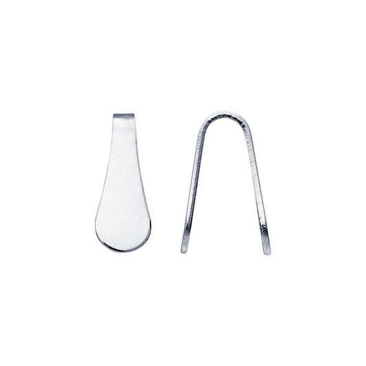 14K White Gold Flat End Cap