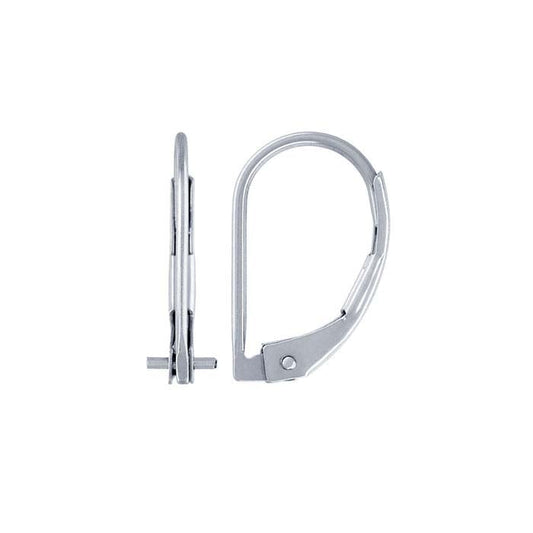 14K White Gold Lever-Back Ear Wire