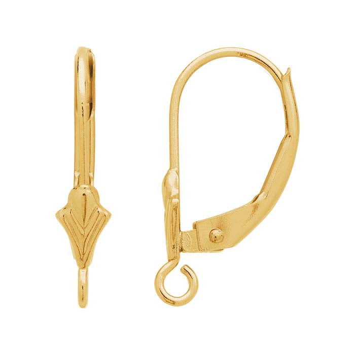 Fleur-de-Lis Lever-Back Ear Wire