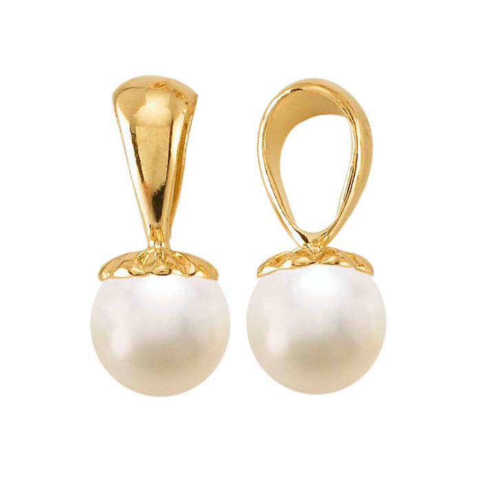 14K Yellow Gold Pearl Pendant Mounting