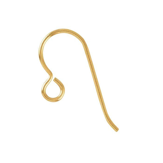 14K Yellow Gold Heavy Ear Wire with Inside Open Loop