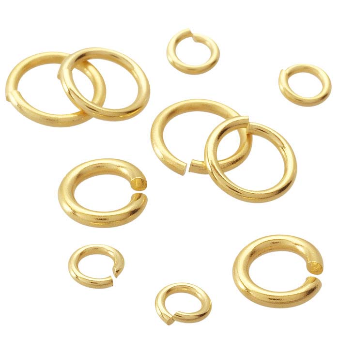 Anello di giunzione tondo 3,2 mm ID in oro giallo 18K